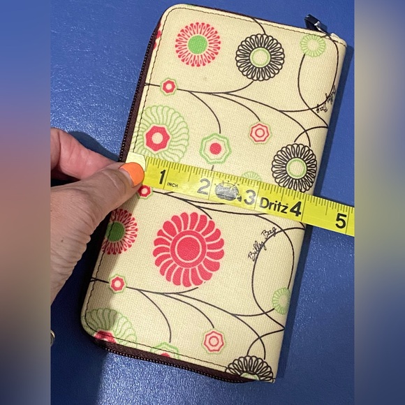 New Rare Billy Bag London vanilla Hana print zip-around wallet - Picture 12 of 16
